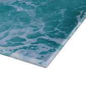 深いブルー海波 カッティングボード (角)