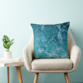 深いブルー海波 クッション (椅子)