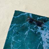 深いブルー海波 ビーチタオル (インサイチュ)