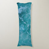 深いブルー海波 ボディピロー (正面縦)