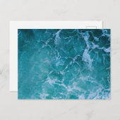深いブルー海波 ポストカード (正面/裏面)