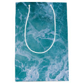 深いブルー海波 ミディアムペーパーバッグ (正面)