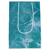 深いブルー海波 ミディアムペーパーバッグ (裏面)