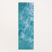 深いブルー海波 ヨガマット (正面)