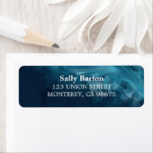 深いブルー海結婚ウェーブ ラベル (インサイチュ)