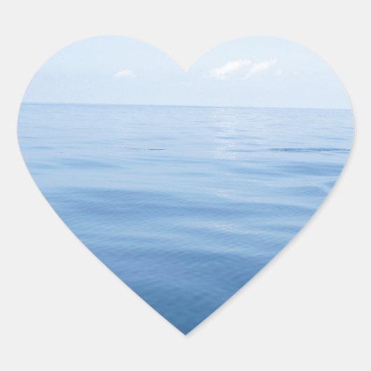 深いブルー海 ハートシール (正面)
