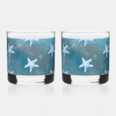 深いブルー結婚シー ウイスキーグラス (裏面)