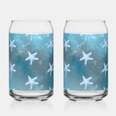 深いブルー結婚シー ガラス缶 (裏面)