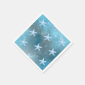 深いブルー結婚シー スタンダードカクテルナプキン (角)