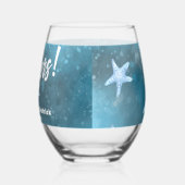 深いブルー結婚シー ステムなしワイングラス (左)