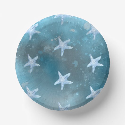 深いブルー結婚シー ペーパーボウル (正面)