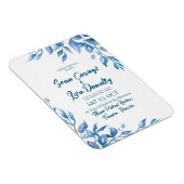 深いブルー結婚式招待状磁石 マグネット (右側)