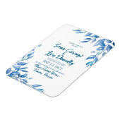 深いブルー結婚式招待状磁石 マグネット (左側)