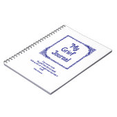 深いブルー華美コーナ縁どーズ悲嘆ジャーナル ノートブック (左側)