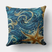 深いブルー クッション (裏面)