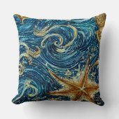 深いブルー クッション (正面)