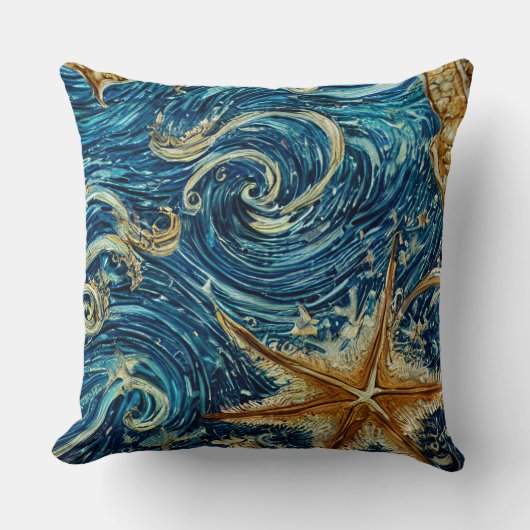 深いブルー クッション (正面)