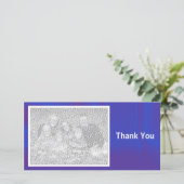 深いブルー サンキューカード (スタンド正面)