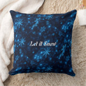 深いブルー&ブライトスノードクスクエア装飾用クッション クッション (ブランケット)