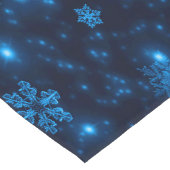 深いブルー&ブライト雪片テーブルランナー ロングテーブルランナー (コーナー)