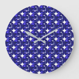深いブルー ラージ壁時計