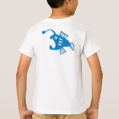 深いブルー：大きなカラジーな魚#1 Tシャツ (裏面)