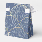 深いブルー&金ゴールドウォーターカラーシーシェルリボン フェイバーボックス (裏面サイド)