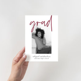 深いベリモダンー写真卒業パーティー 招待状