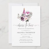 深いベルベットフローラブライダルシャワーワインテイスティング 招待状 (正面)