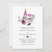 深いベルベットフローラワインテイスティングリハーサルディナー 招待状 (正面)