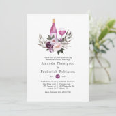 深いベルベットフローラワインテイスティングリハーサルディナー 招待状 (スタンド正面)