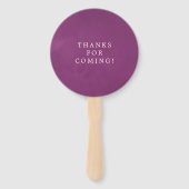 深いベルベットフローラ結婚式の引き出物 ハンドファン (裏面)