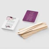 深いベルベットフローラ結婚式 プログラム ハンドファン (組立なし)