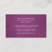 深いベルベットフローラ 名刺 (裏面)