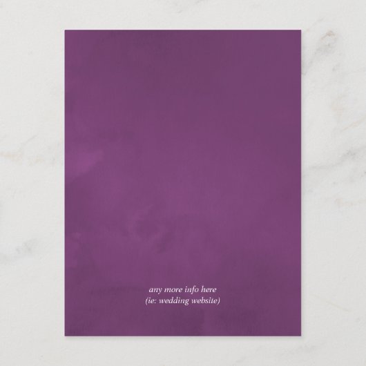 深いベルベット結婚フローラズゲスト詳細 エンクロージャーカード (裏面)