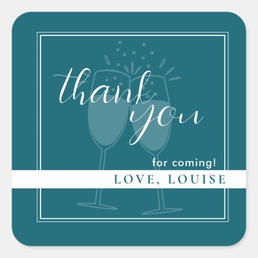 深いペトロサンキューステッカー スクエアシール (正面)