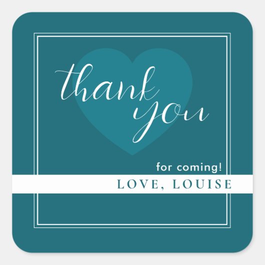 深いペトロサンキューハートシール スクエアシール (正面)