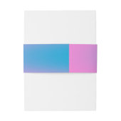 深いマゼンタピンクから赤と青のオーリグラデーション 招待状ベリーバンド (裏面例)