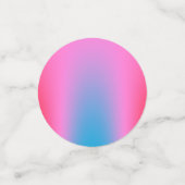 深いマゼンタピンクから赤と青のグラデーションパーティー コンフェッティ (スモール正面)