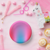 深いマゼンタピンクから赤と青のグラデーションパーティー ペーパーボウル (パーティー)