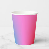 深いマゼンタピンクから赤と青のグラデーションパーティー 紙コップ (裏面)