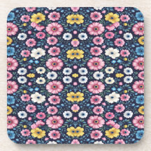 深いミッドナイトフローラガーデンパターンシェルパブランケット