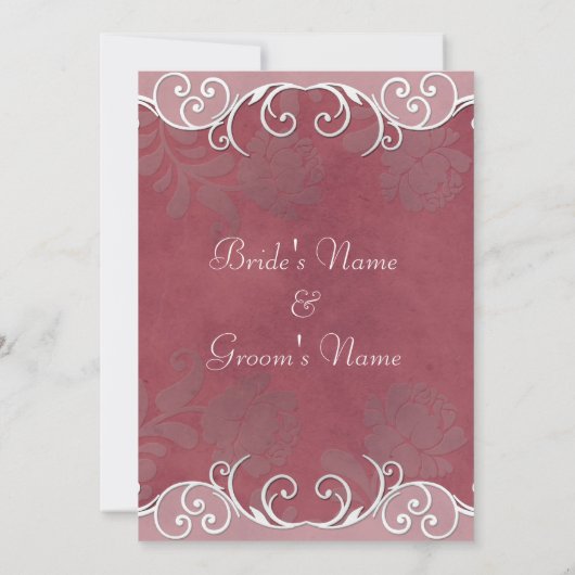 深いメイヴエンボスバラウェディング招待状 招待状 (裏面)