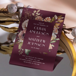 深いメロ結婚ー | フローラブルゴーニュ梅QRコード 招待状