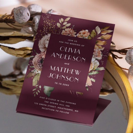 深いメロ結婚ー | フローラブルゴーニュ梅QRコード 招待状