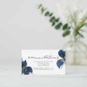 深いモダンインディゴブルーゲストアコモデーション エンクロージャーカード (スタンド正面)