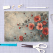 深いモモの花を背景動揺してに 薄葉紙 (クラフト)