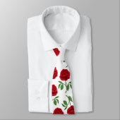 深いルビー色の赤いバラのタイ ネクタイ (タイ)