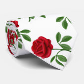 深いルビー色の赤いバラのタイ ネクタイ (ロール)