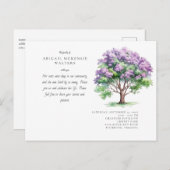 深いルーツピンクの木のお祝いの生活 ポストカード (正面/裏面)